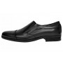 Pantofi barbati negri eleganti din piele naturala fara siret GKR232NBOX